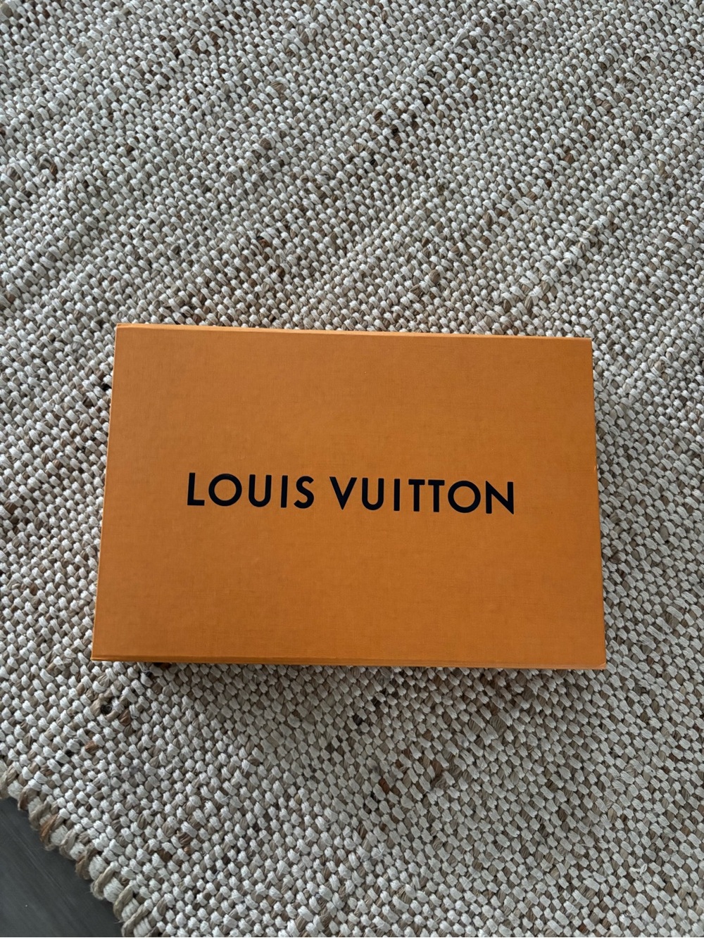 Louis Vuitton Orange Box with Blue Branded Ribbon